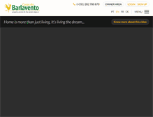 Tablet Screenshot of casasdobarlavento.com